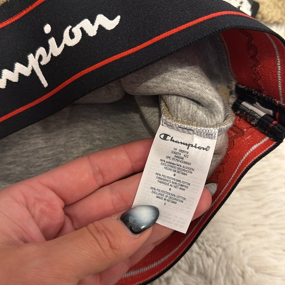 Champion Big C Sherpa Teddy Pullover 1/4 Zip Hoodie
